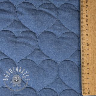 Tessuto trapuntato DENIM Hearts