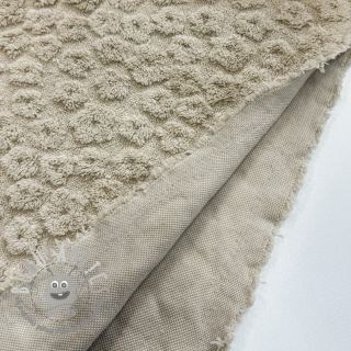 Fleece JACQUARD Flowers ecru