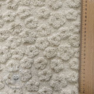 Fleece JACQUARD Flowers ecru