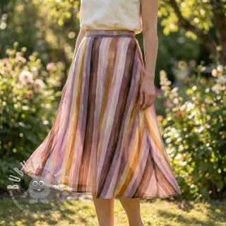 Viscosa RADIANCE Stripes lavender digital print