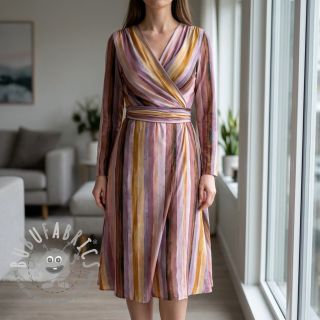 Viscosa RADIANCE Stripes lavender digital print