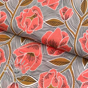 Tessuto di cotone VOILE Timi flowers