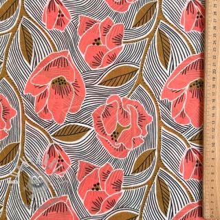 Tessuto di cotone VOILE Timi flowers