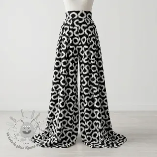 Viscosa STRETCH Abstract black