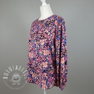 Viscosa STRETCH Flowers Junie black