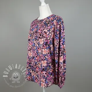 Viscosa STRETCH Flowers Junie black