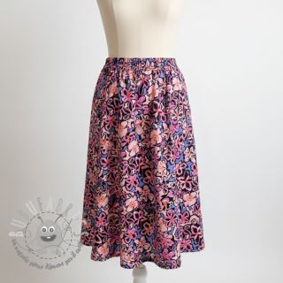 Viscosa STRETCH Flowers Junie black