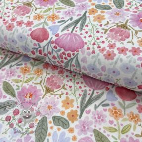 Mussola/Doppia garza Flowers pink dream digital print