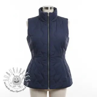 Tessuto trapuntato ZIG ZAG navy