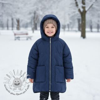 Tessuto trapuntato ZIG ZAG navy