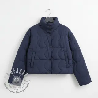Tessuto trapuntato ZIG ZAG navy