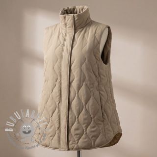 Tessuto trapuntato ZIG ZAG beige