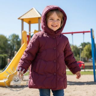 Tessuto trapuntato ZIG ZAG aubergine