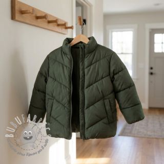 Tessuto trapuntato ZIG ZAG army green