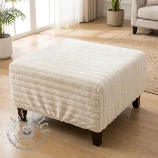 Pelliccia sintetica Stripes Luxe ecru