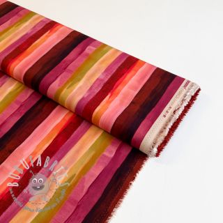 Viscosa RADIANCE Stripes burgundy digital print