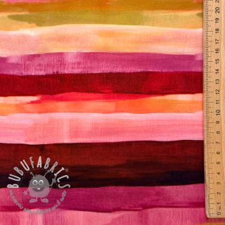 Viscosa RADIANCE Stripes burgundy digital print