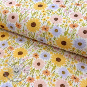 Mussola/Doppia garza Flowers Hot summer digital print