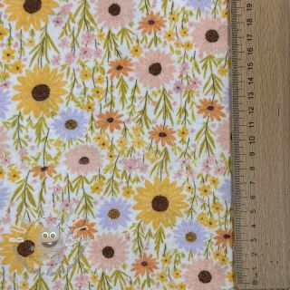 Mussola/Doppia garza Flowers Hot summer digital print