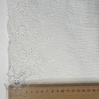 Mussola/Doppia garza BORDER Helene white