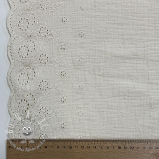 Mussola/Doppia garza BORDER Helene natural