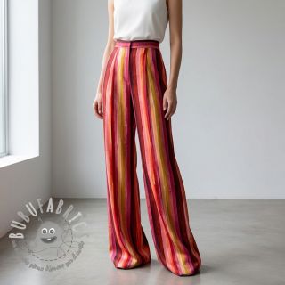 Viscosa RADIANCE Stripes burgundy digital print