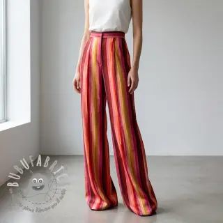 Viscosa RADIANCE Stripes burgundy digital print