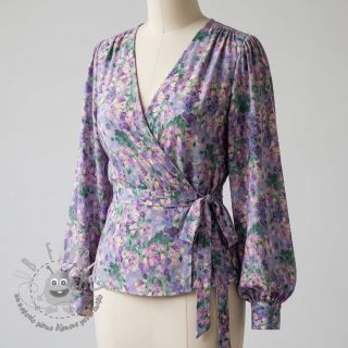 Viscosa SATIN Flowers Jamie digital print