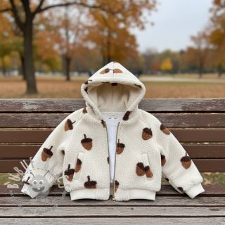 Tessuto per cappotti TEDDY JACQUARD Acorns