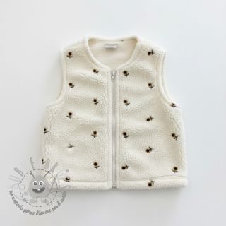 Tessuto per cappotti TEDDY JACQUARD EMBROIDERY Sunflower