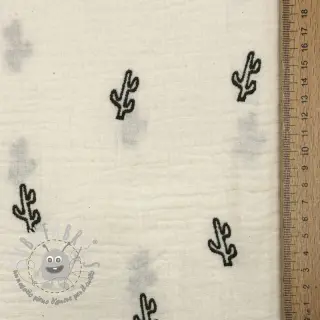 Mussola/Doppia garza EMBROIDERY Cactus SIMPLY NATURAL