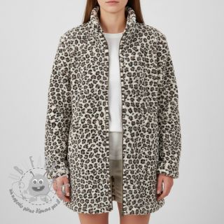 Tessuto per cappotti TEDDY JACQUARD Animal skin brown