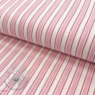 Mussola/Doppia garza YARN DYED Stripe in stripe pink