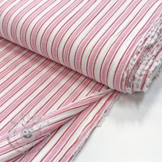 Mussola/Doppia garza YARN DYED Stripe in stripe pink