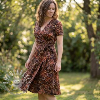 Viscosa SATIN Abstract flow digital print