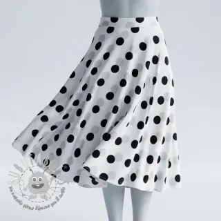 Viscosa RADIANCE Polka BIG dot white