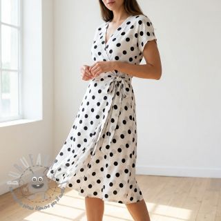 Viscosa RADIANCE Polka BIG dot white