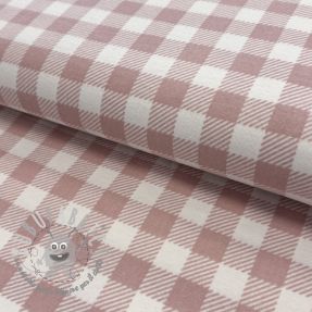 Tessuto di cotone FLANNEL BIG Check light pink