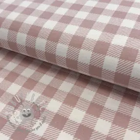 Tessuto di cotone FLANNEL BIG Check light pink