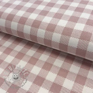 Tessuto di cotone FLANNEL BIG Check light pink