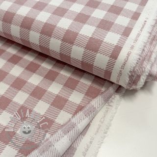 Tessuto di cotone FLANNEL BIG Check light pink