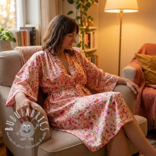 Viscosa SATIN Dots digital print