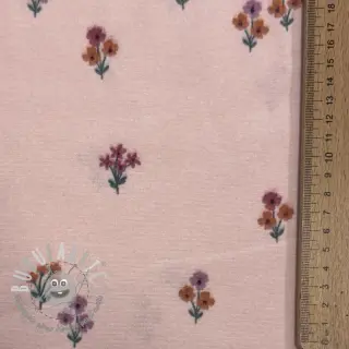 Tessuto di cotone FLANNEL Flowers light pink