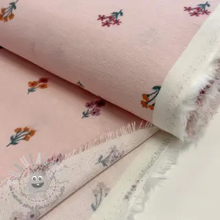 Tessuto di cotone FLANNEL Flowers light pink