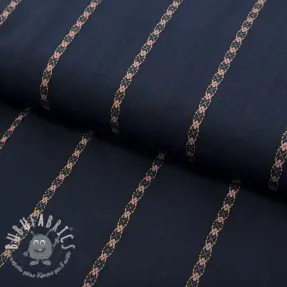 Tessuto di cotone JACQUARD DOBBY navy