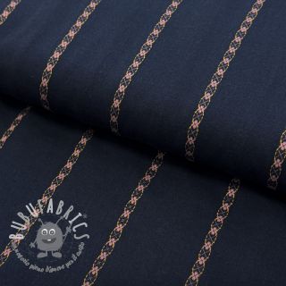 Tessuto di cotone JACQUARD DOBBY navy