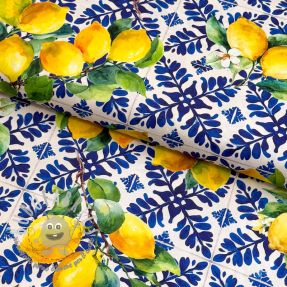 Tessuto di cotone VISCOSE Lemons digital print