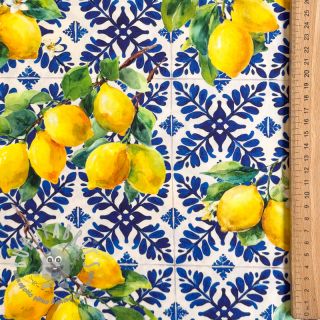 Tessuto di cotone VISCOSE Lemons digital print