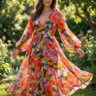 Viscosa ECOVERO Flowers multi digital print