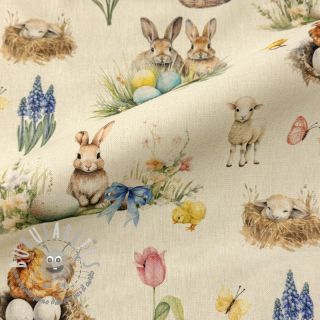 Tessuto decorativo Easter Garden Joy digital print
